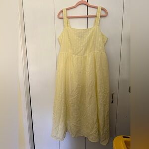 Eloquii Pale Lemon Yellow Dress